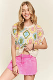 ADORA Multicolor Crochet Top - Trendsi