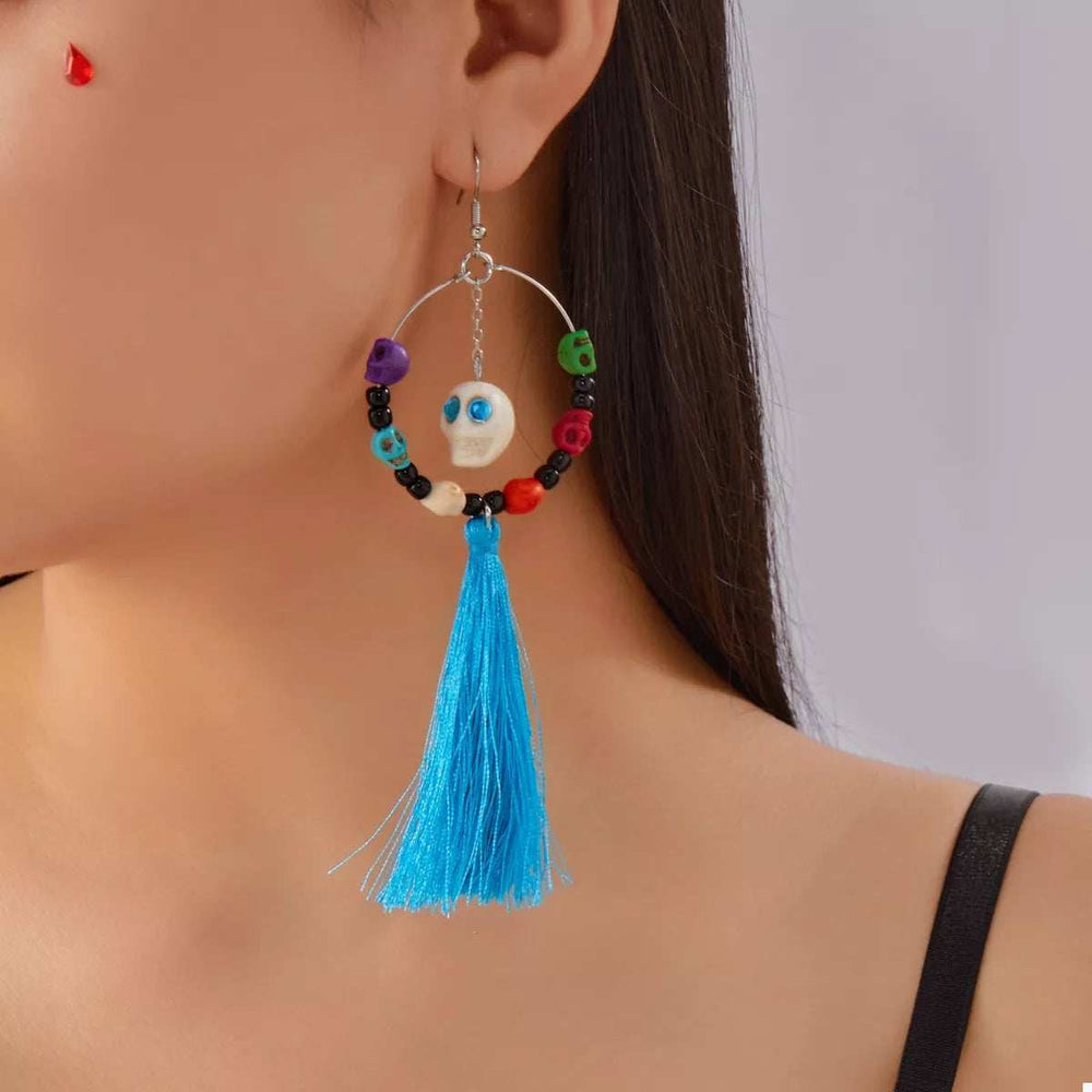 Halloween Ghost Tassel Drop Earrings - Trendsi - Flyclothing LLC