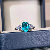 Topaz 925 Sterling Silver Oval Ring - Trendsi - Flyclothing LLC