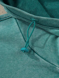 Half Zip Kangaroo Pocket Mineral Wash Baggy Hoodie - Trendsi - Flyclothing LLC
