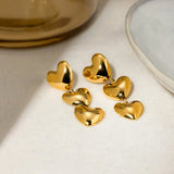 Stainless Steel Heart Earrings - Trendsi