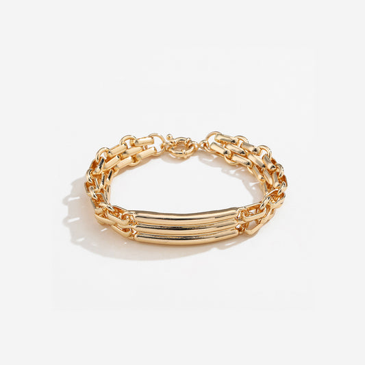 Gold-Plated Alloy Chain Bracelet