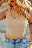 Scoop Neck Wide Strap Tank - Trendsi - Flyclothing LLC