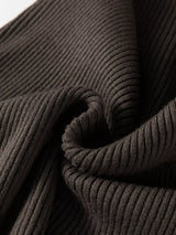 Ribbed Knit High Neck Sleeveless Waist Slim Fit Sweater Vest - Trendsi - Flyclothing LLC