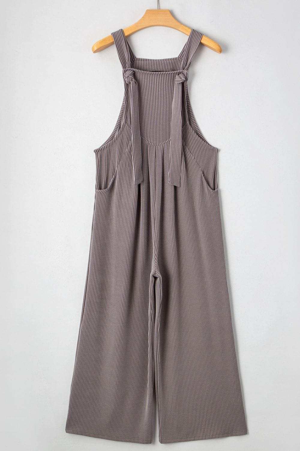 Corded Adjustable Straps Wide Leg Loose Overalls - Trendsi - Flyclothing LLC