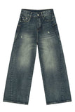 Men's Distressed Detail Wide Leg Jeans - Trendsi - Flyclothing LLC