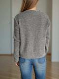 Contrast Button Down Long Sleeve Cardigan - Trendsi - Flyclothing LLC