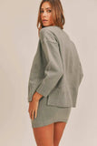MABLE 3 Pieces Sweater Set with Crop Cami, Mini Skirt, Cardigan - Trendsi - Flyclothing LLC