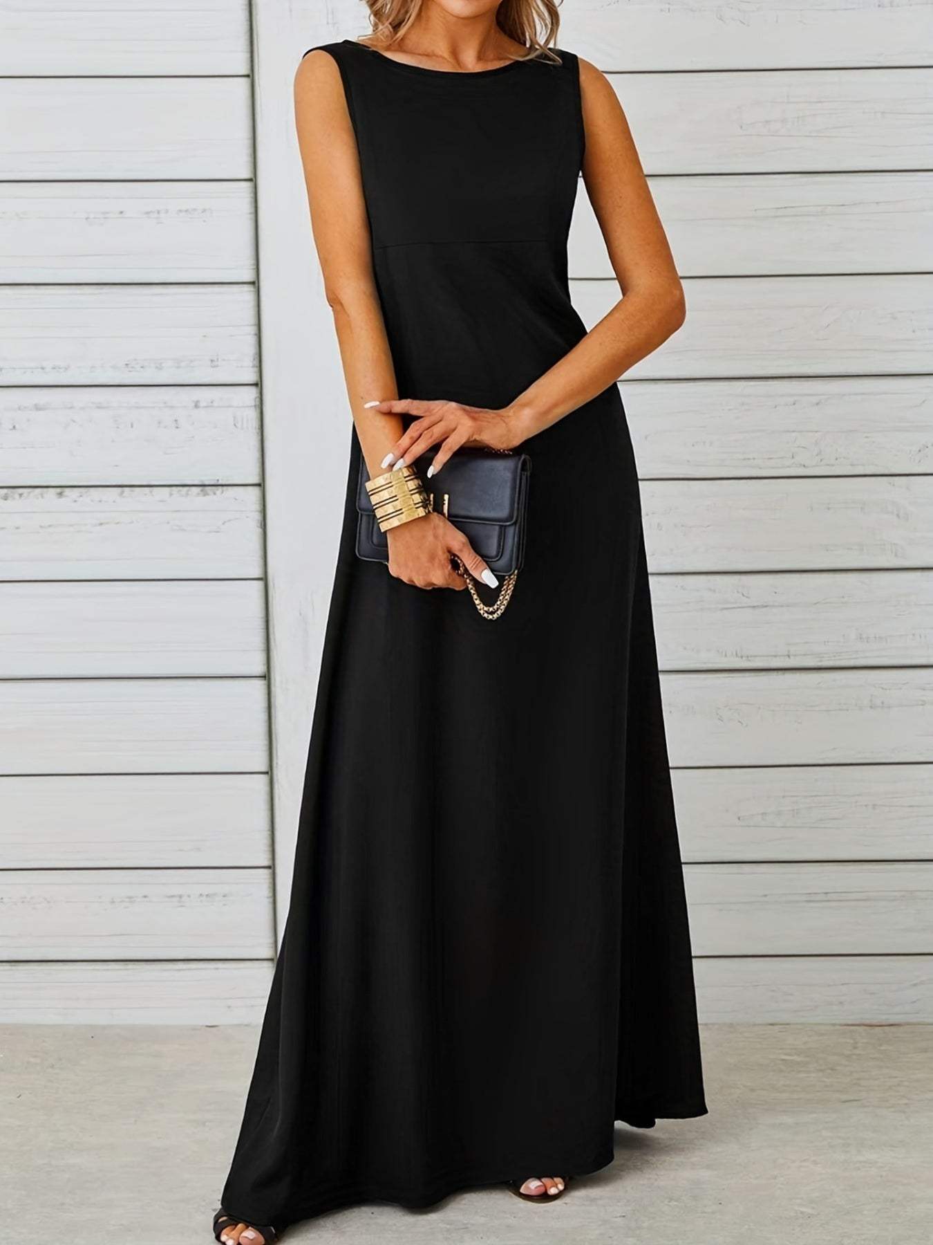 Sleeveless Flowy Maxi Dress - Trendsi - Flyclothing LLC
