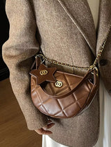 Quilted Chain Crossbody Bag - Trendsi - Flyclothing LLC