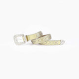 Rhinestone PU Leather Belt - Trendsi - Flyclothing LLC
