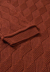 Diamond Round Neck Dropped Shoulder Sweater - Trendsi - Flyclothing LLC