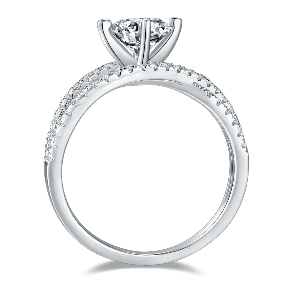 1 Carat Moissanite 925 Sterling Silver Ring - Trendsi - Flyclothing LLC