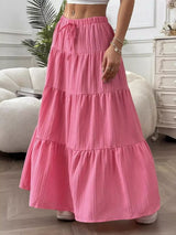 Flowy Tiered Maxi Skirt - Trendsi - Flyclothing LLC