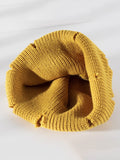 Distressed Cuffed Knit Hat - Trendsi