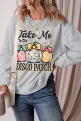 Graphic Round Neck Long Sleeve Sweatshirt - Trendsi - Flyclothing LLC