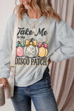 Graphic Round Neck Long Sleeve Sweatshirt - Trendsi - Flyclothing LLC