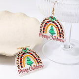 Christmas Rainbow Dangle Earrings - Trendsi - Flyclothing LLC