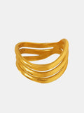 Titanium Steel Three-Layered Ring - Trendsi