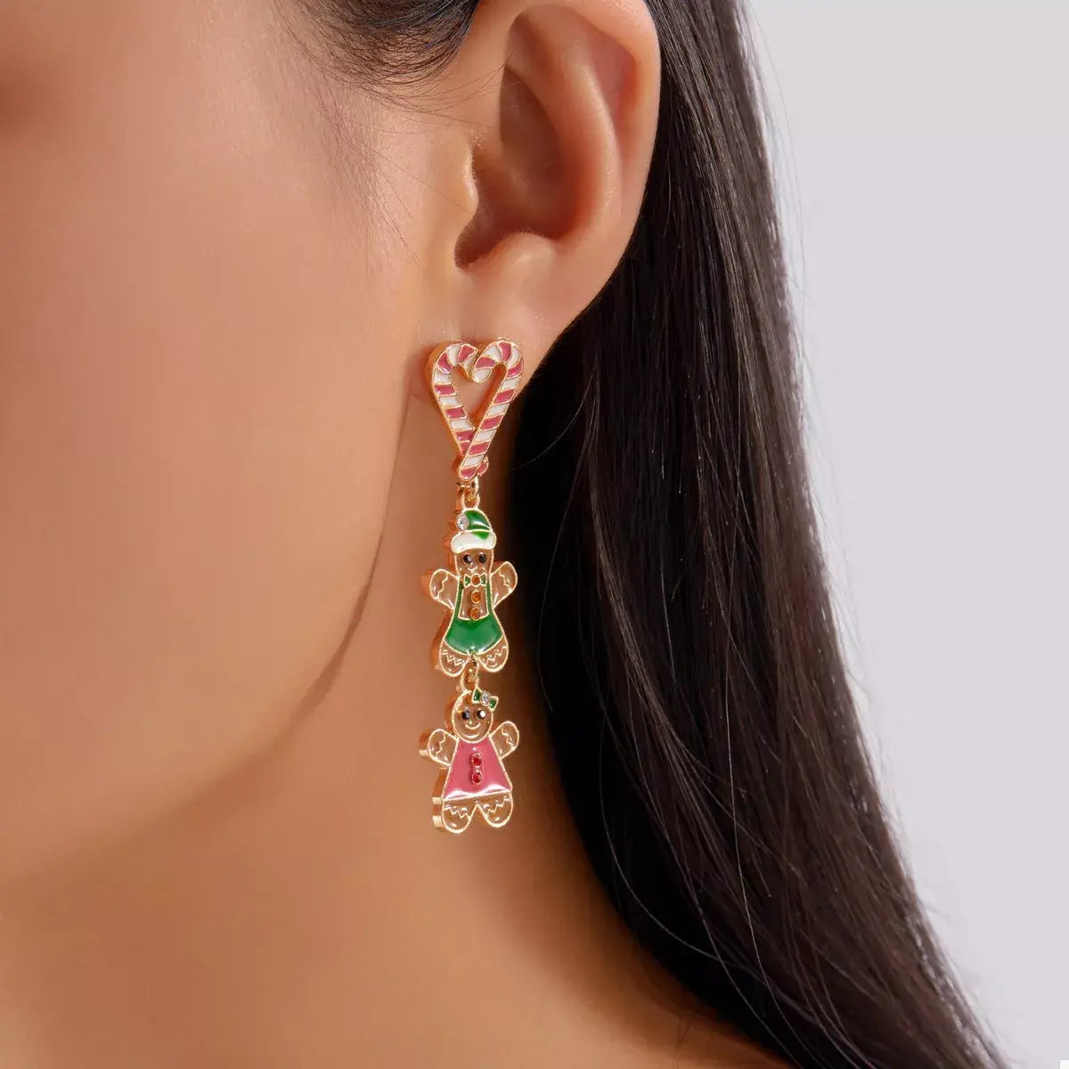 Christmas Gingerbread Drop Earrings - Trendsi - Flyclothing LLC