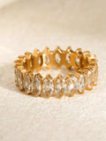 18K Gold-Plated Stainless Steel Zircon Ring - Trendsi - Flyclothing LLC