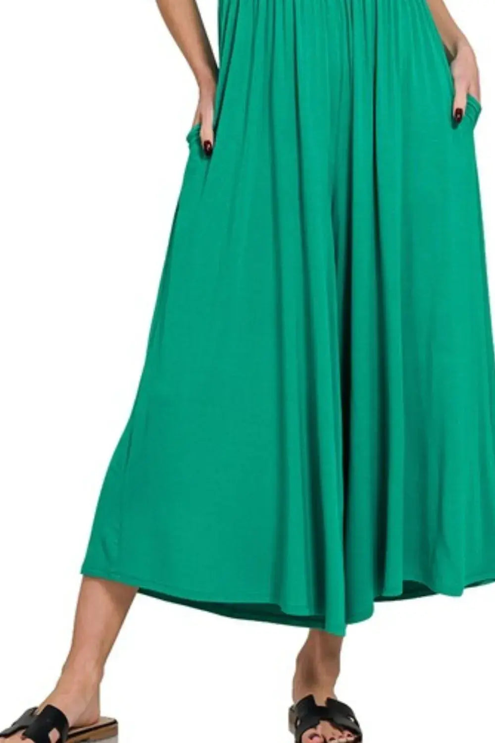 Zenana Double Layered Short Sleeve Jumpsuits - Trendsi - Flyclothing LLC