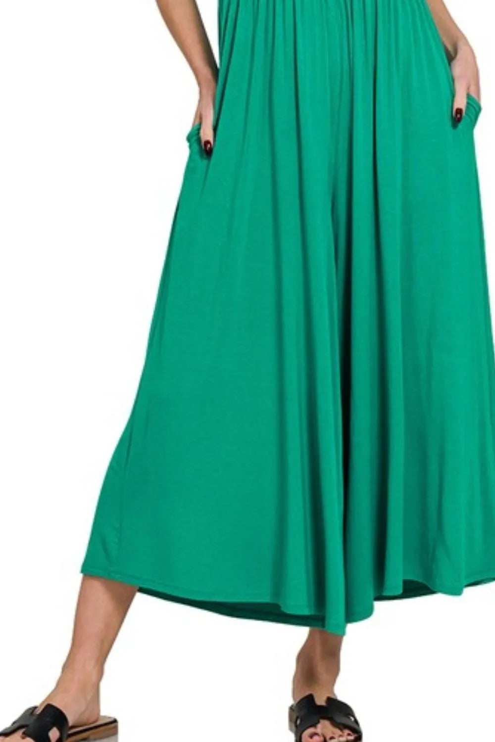 Zenana Double Layered Short Sleeve Jumpsuits - Trendsi - Flyclothing LLC