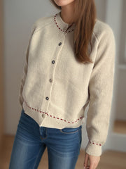 Button Down Long Sleeve Cardigan - Trendsi