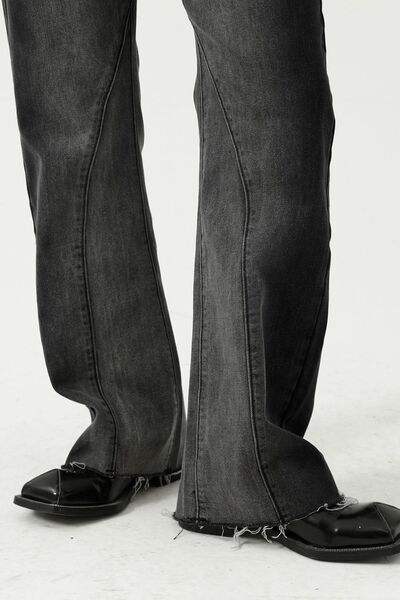 Frayed Hem Jeans with Pockets - Trendsi - Flyclothing LLC