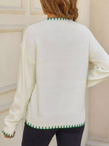 Lemon Round Neck Sweater - Trendsi - Flyclothing LLC