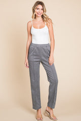 Culture Code Full Size Pin Tuck Detail Slim Pants - Trendsi