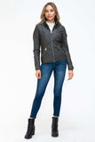 YMI Faux Layered Double-Zipper Jacket with Fuzzy Hood - Trendsi - Flyclothing LLC