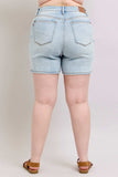 Judy Blue Full Size 2 Button Denim Shorts with Pockets Plus Size - Trendsi - Flyclothing LLC