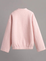 Double Take Plush Mock Neck Snap Down Jacket with Pockets - Trendsi - Flyclothing LLC