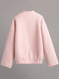Double Take Plush Mock Neck Snap Down Jacket with Pockets - Trendsi