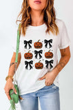 Pumpkin Round Neck Short Sleeve T-Shirt - Trendsi - Flyclothing LLC