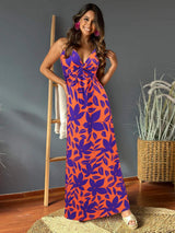 Twisted Printed V-Neck Cami Dress - Trendsi - Flyclothing LLC