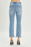RISEN Full Size High Rise Distressed Cropped Straight Jeans - Trendsi - Flyclothing LLC
