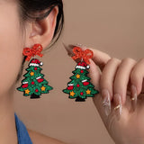 Acrylic Christmas Tree Drop Earrings - Trendsi - Flyclothing LLC