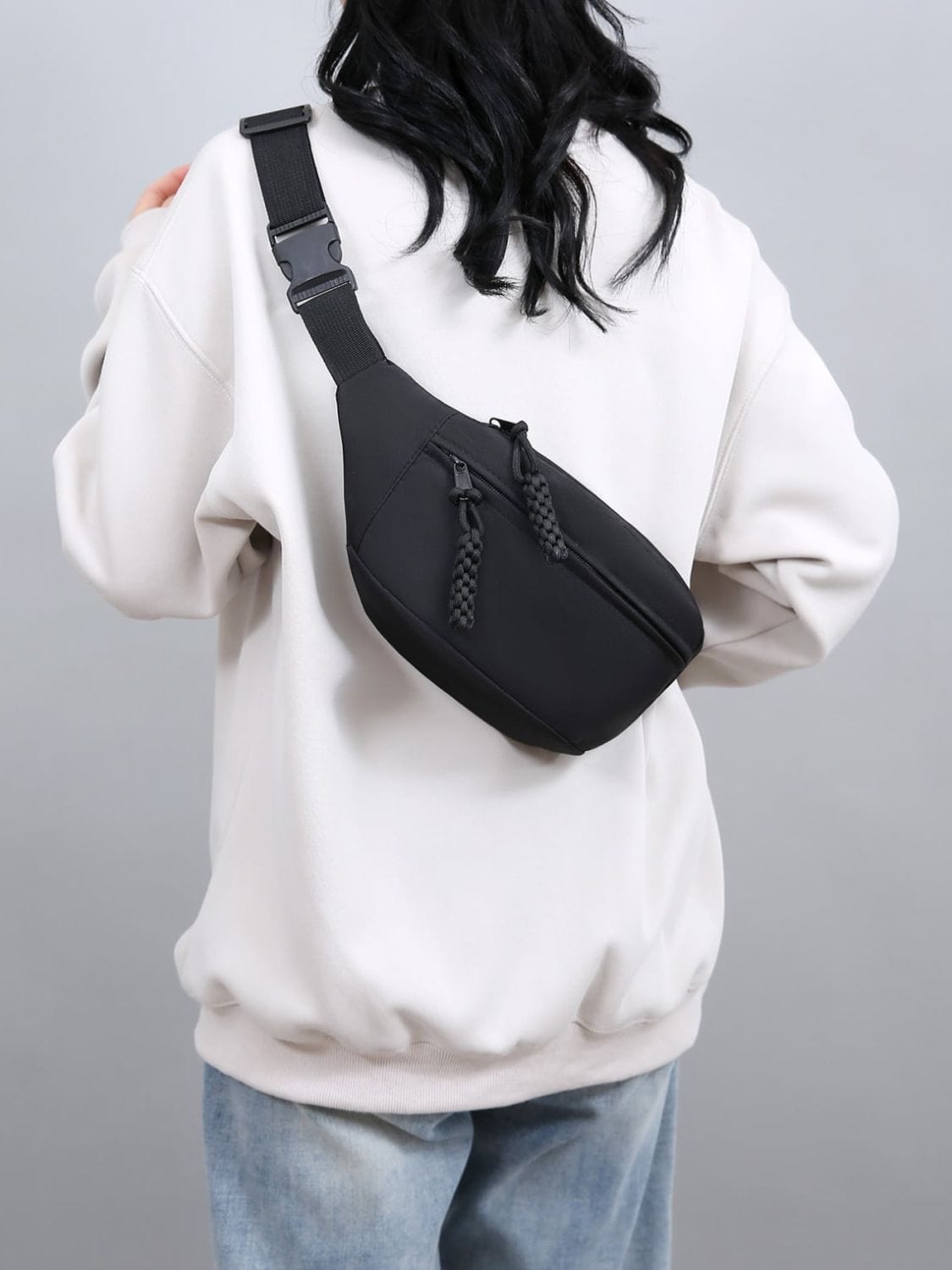 Oxford Cloth Adjustable Strap Sling Bag - Trendsi