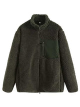 Zip Up Long Sleeve Plush Jacket - Trendsi - Flyclothing LLC