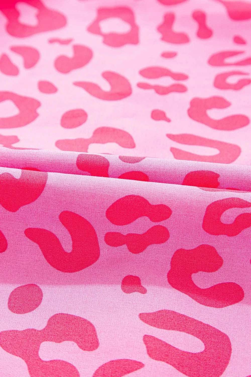 Leopard Tie Front Puff Sleeve Dress - Trendsi - Flyclothing LLC