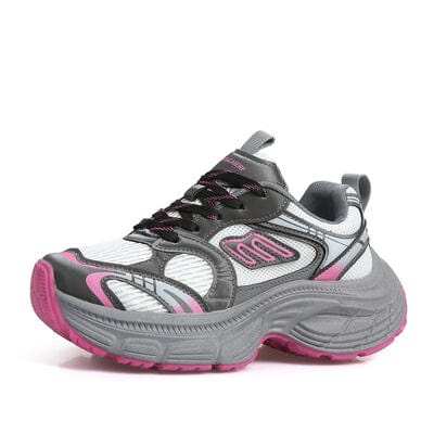 Letter Lace-Up Round Toe Athletic Shoes - Trendsi - Flyclothing LLC