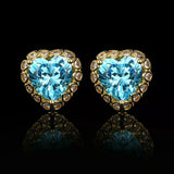 Heart-Shaped Stud Earrings - Trendsi - Flyclothing LLC