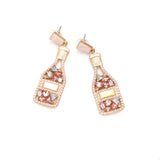 Champagne Bottle Drop Earrings - Trendsi - Flyclothing LLC