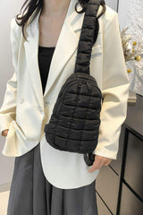 Quilted Nylon Crossbody Bag - Trendsi - Flyclothing LLC