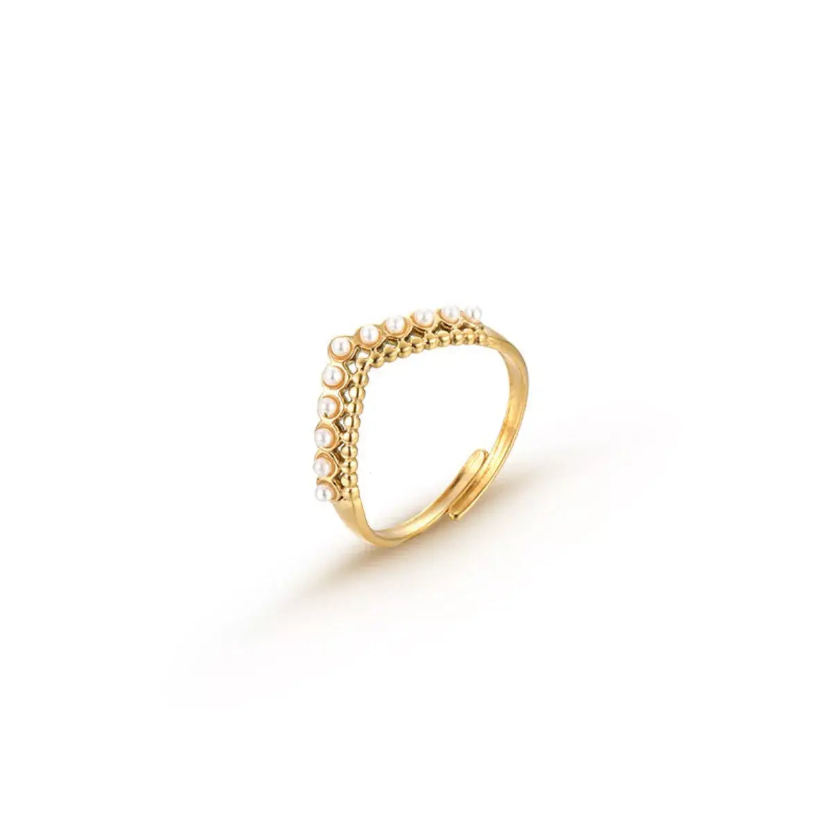 Pearl Embellished Adjustable Ring - Trendsi - Flyclothing LLC