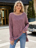 Round Neck Long Sleeve T-Shirt - Trendsi - Flyclothing LLC