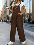 Square Neck Wide Strap Overalls - Trendsi