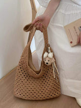Crochet Knit Shoulder Bag - Trendsi - Flyclothing LLC